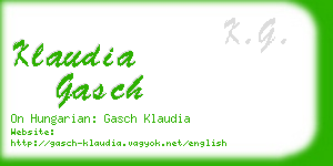 klaudia gasch business card